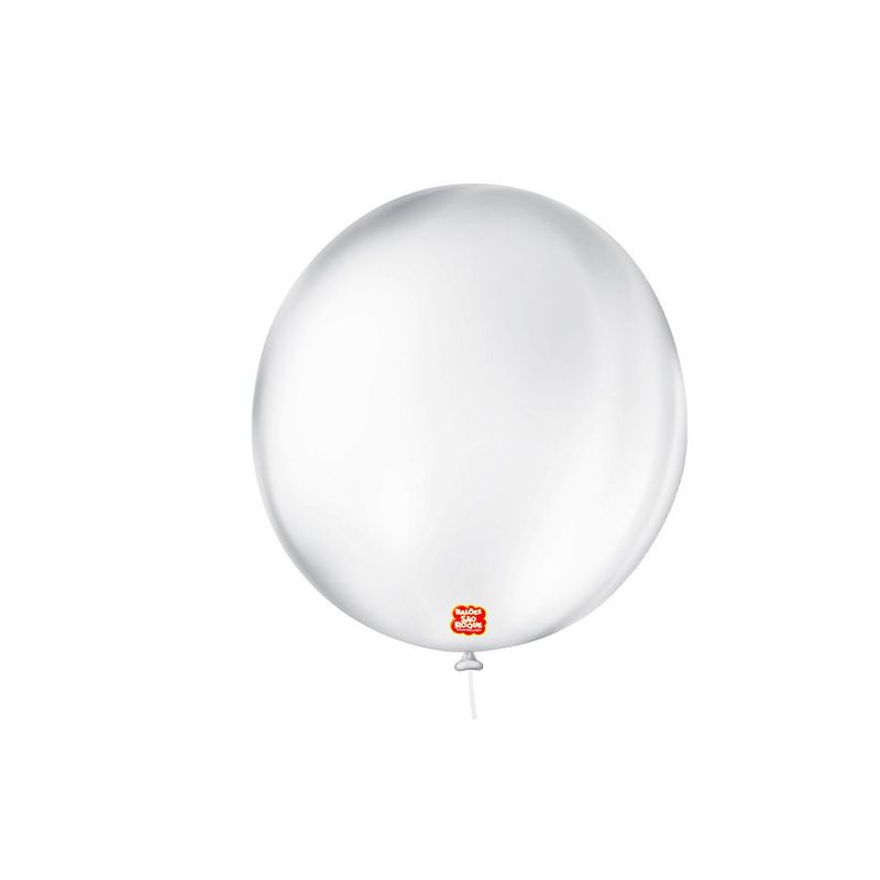 Balão de Festa Látex Liso 9''23cm Redondo  - Transparente - 50 unidades - Balões São Roque - magazine 25