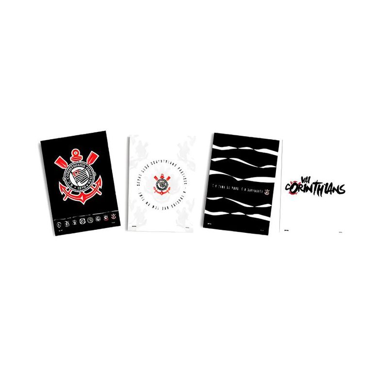 Quadros Decorativos - Corinthians - 31cm - 4 unidades - Festcolor - Magazine 25