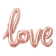 Balão de Festa Metalizado 42" 108cm - "Love" Rose Gold - 1 unidade - Magazine 25