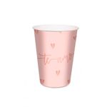 Copo de Papel Romantico Rose Gold 240ml - 8 unidades - Cromus - Magazine 25