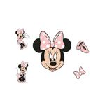 Mini Personagens Decorativos - Minnie Mouse Rosa - 12 unidades - Regina - Rizzo