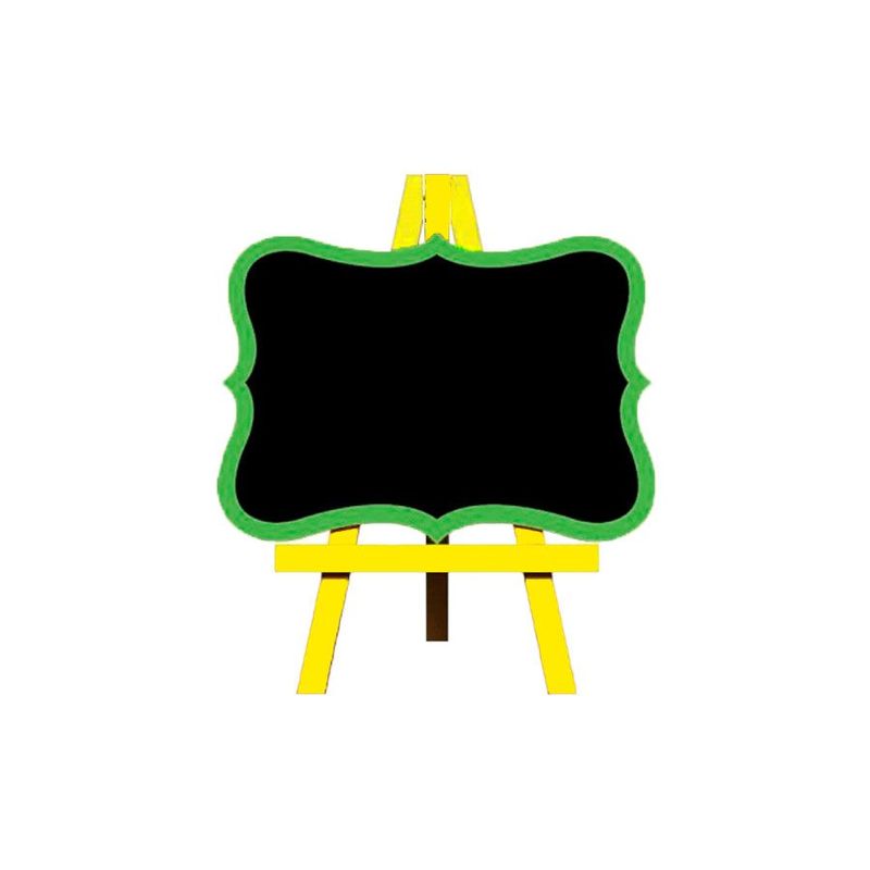 Lousa MDF Verde e Amarelo 20x24cm - 1 unidade - Magazine 25