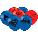 Balão de Festa Decorado Liga da Justiça 9" 23cm - 25 unidades - Festcolor - Magazine 25