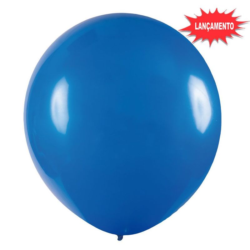 Balão de Festa Redondo Profissional Látex Liso 24'' 60cm - Azul - 3 unidades - Art-Latex - magazine 25