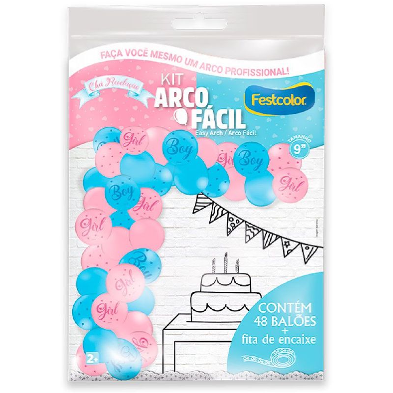 Kit Arco Fácil - Chá de Revelação - 1 unidade - Festcolor - Magazine 25