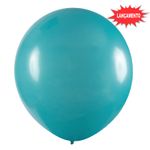 Balão de Festa Redondo Profissional Látex Liso 24'' 60cm - Azul Turquesa - 3 unidades - Art-Latex - magazine 25