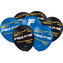 Balão de Festa Decorado Free Fire 9" 23cm - 25 unidades - Festcolor - Magazine 25