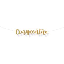 Faixa decorativa "Cinquentao" Glitter Ouro - 1 unidade - Cromus - Magazine 25