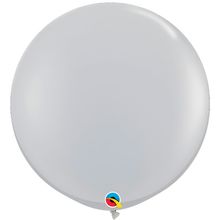 Balão Gigante de Festa em Látex 3ft (90 cm) - Gray (Cinza) - 2 unidades - Qualatex - magazine 25