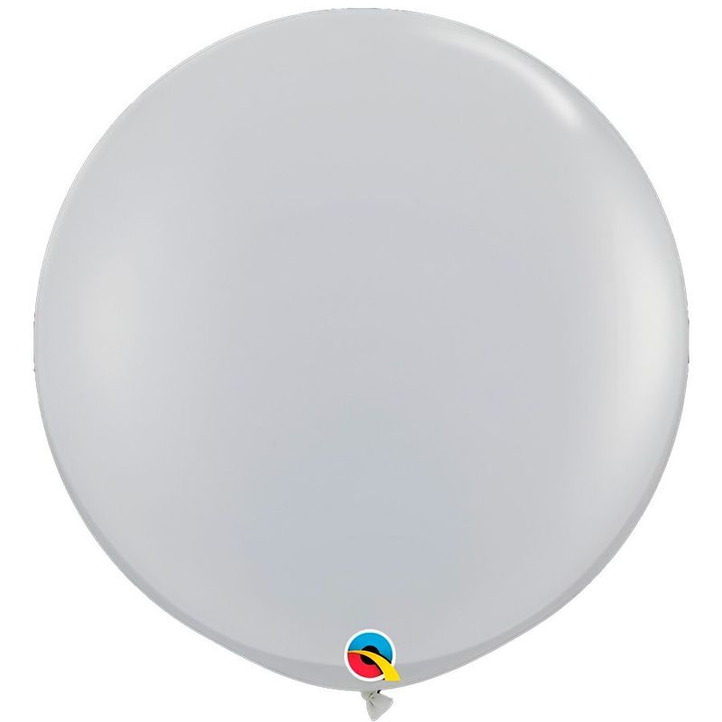 Balão Gigante de Festa em Látex 3ft (90 cm) - Gray (Cinza) - 2 unidades - Qualatex - magazine 25