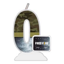 Vela - Free Fire N° 0 - 1 unidade - Festcolor - Rizzo