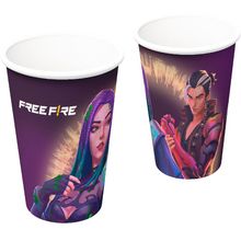 Copo de Papel - Free Fire 180ml - 8 unidades - Festcolor - Rizzo