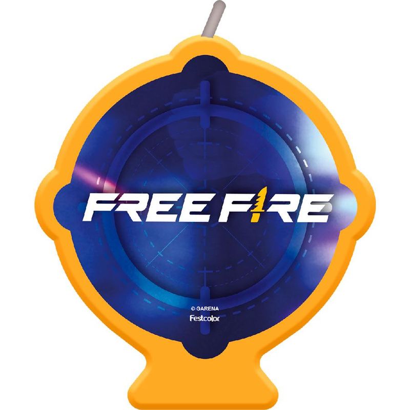 Vela Plana Adesivada - Free Fire - 1 unidade - Festcolor - Magazine 25