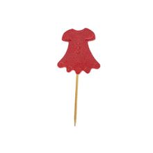 Pick Decorativo - Vestido Vermelho - 12 unidades - Miss Embalagens - Magazine 25