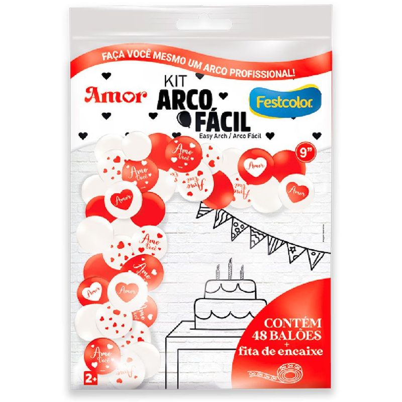 Kit Arco Fácil -  Amor - 1 unidade - Festcolor - Magazine 25