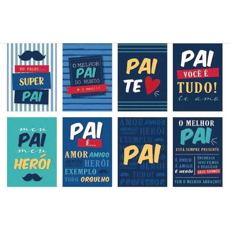 Cartaz Decorativo - Super Pai - 8 unidades - Cromus - Magazine 25