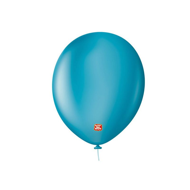 Balão Profissional Premium Uniq 9''23cm - Azul Ciano - 25 unidades - Balões São Roque - magazine 25