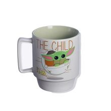 Caneca de Cerâmica Tina Baby Yoda Star Wars The Mandalorian - 400ml - 1 unidade - Zona Criativa - Magazine 25