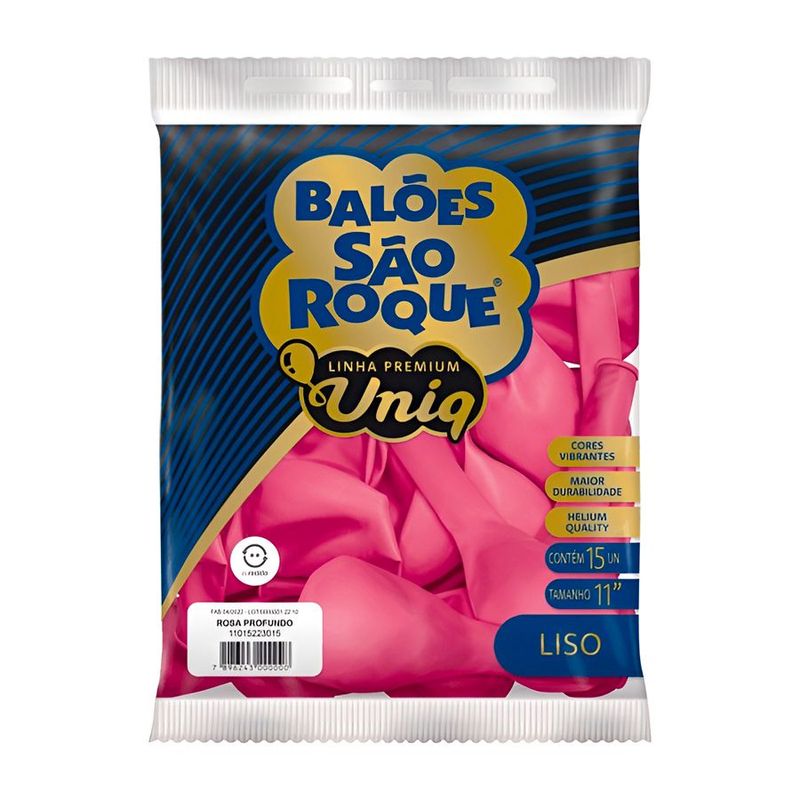 Balão Profissional Premium Uniq 11" 28cm - Rosa Blossom - 25 unidades - Balões São Roque - magazine 25
