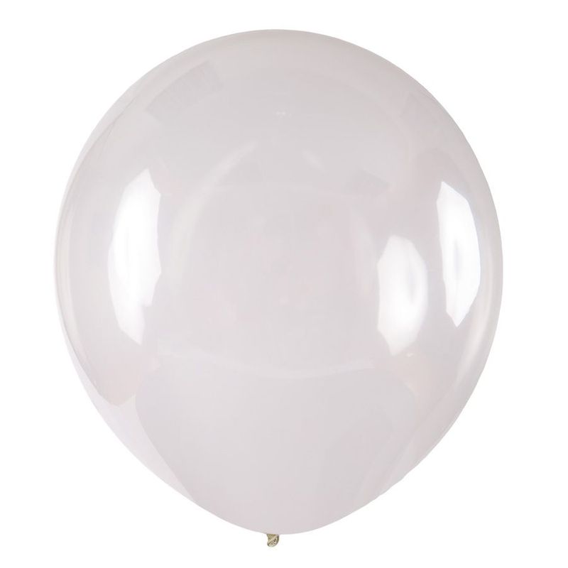 Balão de Festa Redondo Profissional Látex Liso 24'' 60cm - Cristal - 3 unidades - Art Latex - magazine 25