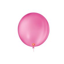 Balão de Festa Látex Liso 9''23cm Redondo  - Rosa shock - 50 unidades - Balões São Roque - magazine 25