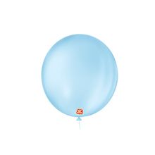 Balão de Festa Látex Liso 9''23cm Redondo  - Azul Baby - 50 unidades - Balões São Roque - magazine 25