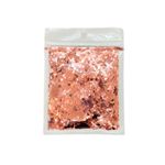 Confete Hexagonal Holográfico - Ouro Rose - 15g - 1 unidade - Magazine 25