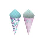 Mini Cone Decorativo - Jardim das Borboletas - 24 unidades - Cromus - Rizzo