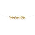 Faixa decorativa "Quarentao" Glitter Ouro - 1 unidade - Cromus - Magazine 25