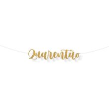 Faixa decorativa "Quarentao" Glitter Ouro - 1 unidade - Cromus - Magazine 25