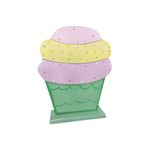 Enfeite MDF - Cupcake Rosa - 21cm - 1 unidade - Rizzo