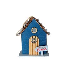 Casinha Decorativa de Natal - Azul - 12cm - 1 unidade - Magazine 25