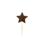 Pick Decorativo - Estrela Marrom  - 12 unidades - Miss Embalagens - Magazine 25