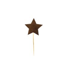 Pick Decorativo - Estrela Marrom  - 12 unidades - Miss Embalagens - Magazine 25