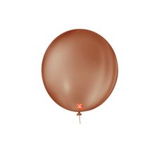 Balão de Festa Látex Liso 9''23cm Redondo  - Café Brasil - 50 unidades - Balões São Roque - magazine 25