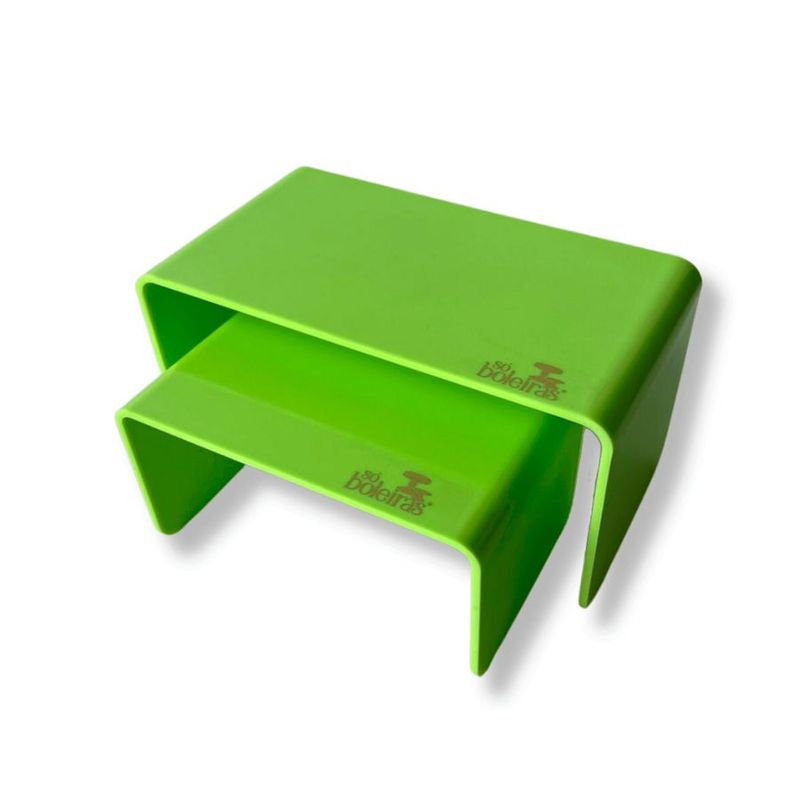 Kit Suporte para Doces Elevadores - Verde Lima - 2 unidades - Só Boleiras - Magazine 25