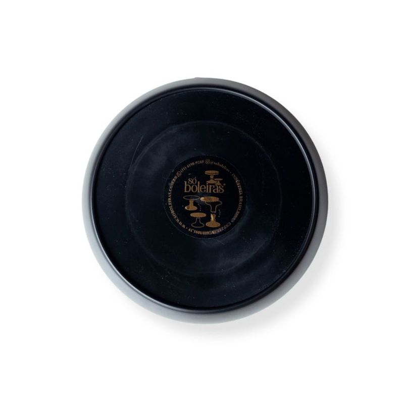 Tampo Cogumelo Fosco - 170mm - Preto - 1 unidade - Só Boleiras - Magazine 25