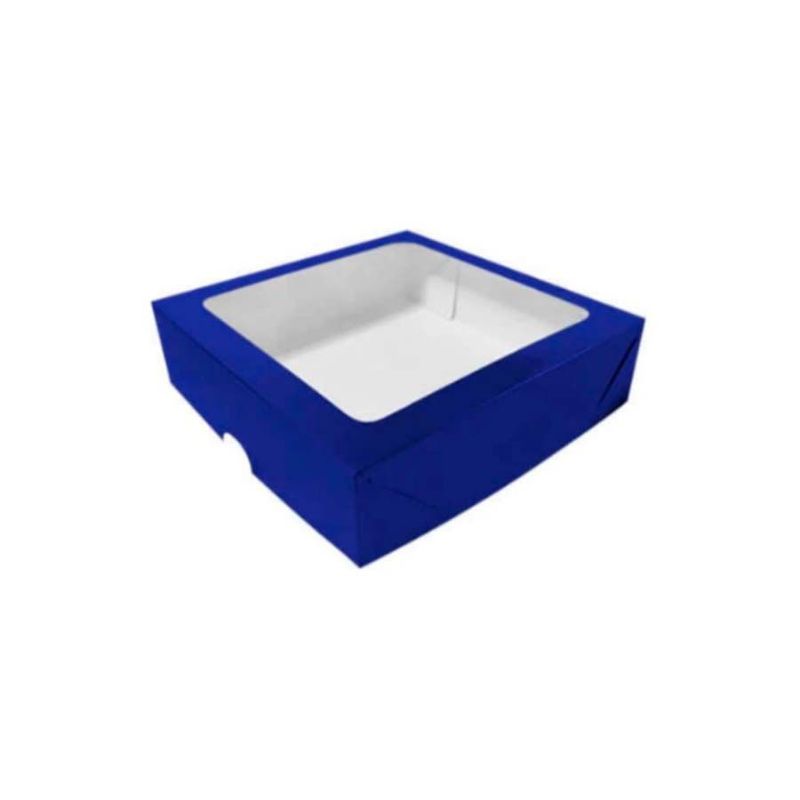 Caixa com Visor S27 (15cmx20cmx6cm) - Azul Escuro - 10 unidades - ASSK - Magazine 25