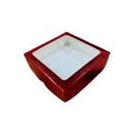 Caixa com Visor S21 (15cmx15cmx4cm) - Marsala - 10 unidades - ASSK - Magazine 25