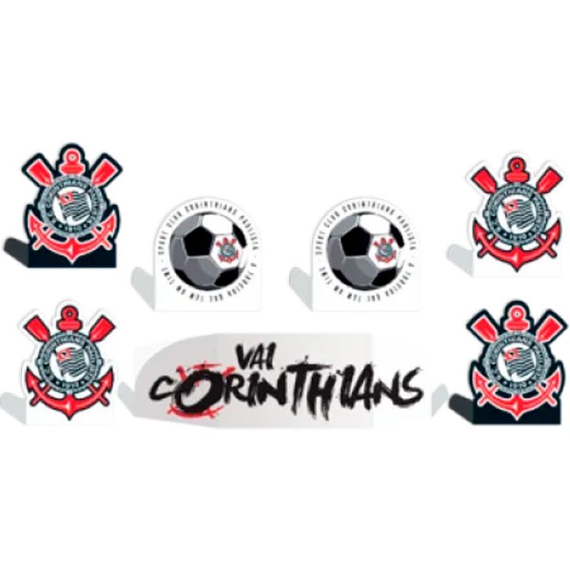 Decoração de Mesa - Corinthians - 8 unidades - FestColor - Magazine 25