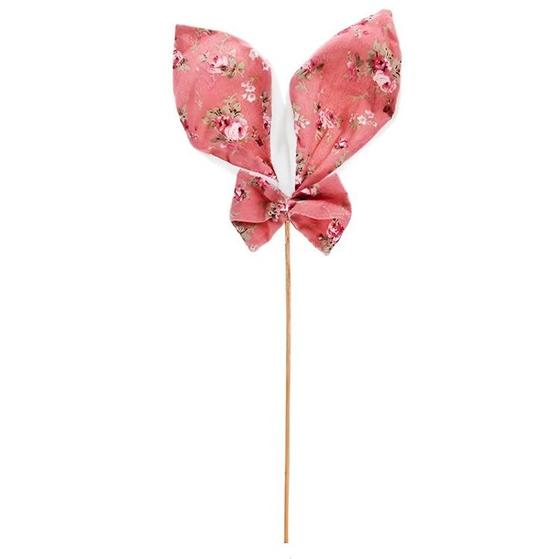 Pick de Páscoa Orelhas Florais - Rosa - 1 unidade - Cromus - Magazine 25
