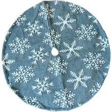 Saia para Arvore de Natal 115cm- Flocos de Neve - 1 unidade - Magazine 25