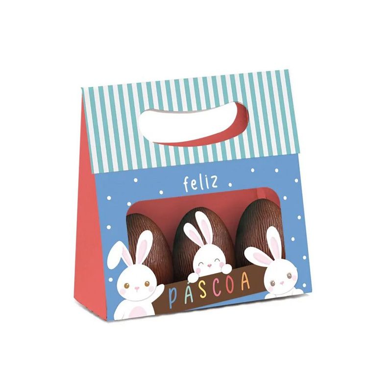 Mini Caixa Plus com Visor Coelho Luke 13x5,5x13cm - 10 unidades - Cromus - Magazine 25