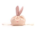 Saquinho Coelho com Rosto e Orelhas - Rosa - 25x19cm - 1 unidade - Cromus - Magazine 25