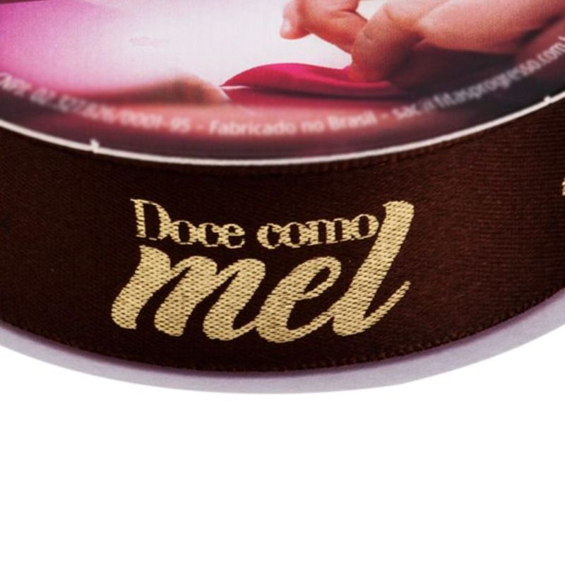 Fita de Cetim ECF005H 22mm - Cor 818 - Pão de Mel ''Doce como Mel'' - Rolo 10m - 1 unidade - Fitas Progresso - Magazine 25