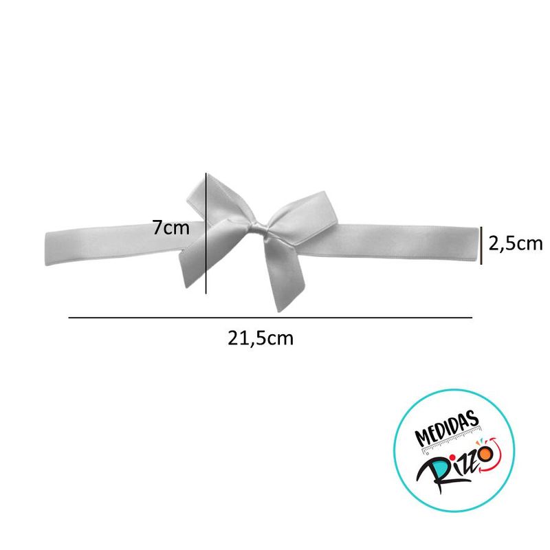 Laço Perfeito de Fita de Cetim com Adesivo - Azul Mar - G 7x21,5cm - 3 unidades - Cromus - Magazine 25