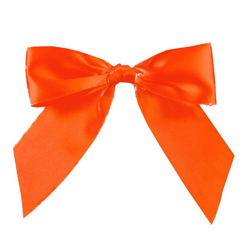 Laço Perfeito de Fita de Cetim com Lacre Prático - Laranja - G 11x13cm - 3 unidades - Cromus - Magazine 25