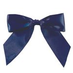 Laço Perfeito de Fita de Cetim com Lacre Prático - Azul Intenso - G 11x13cm - 3 unidades - Cromus - Magazine 25