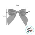 Laço Perfeito de Fita de Cetim com Lacre Prático - Marrom - G 11x13cm - 3 unidades - Cromus - Magazine 25
