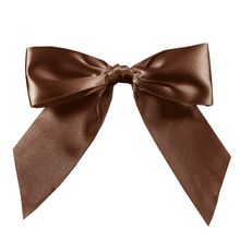Laço Perfeito de Fita de Cetim com Lacre Prático - Marrom - G 11x13cm - 3 unidades - Cromus - Magazine 25